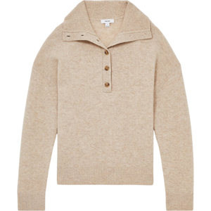 REISS AVA Wool Cashmere Open Neck Jumper